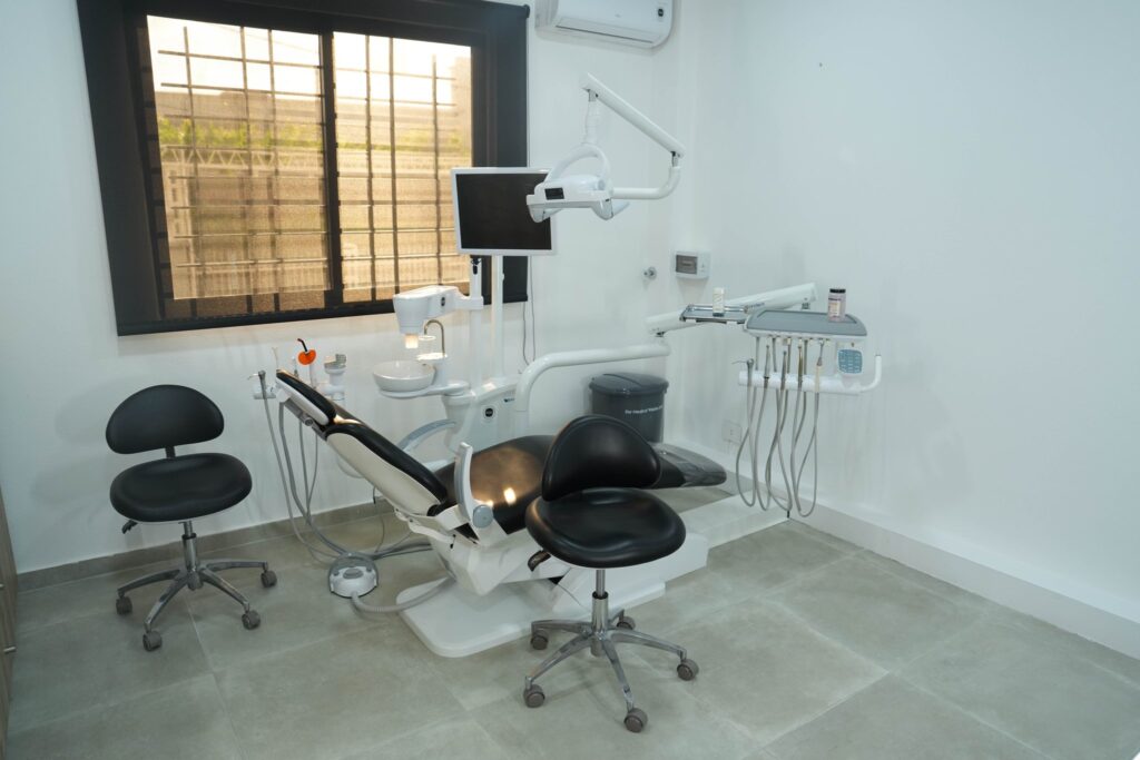 The new dental clinic at the Loubnaniyoun Primary Health Care Center in Bseba, with a modern dental chair