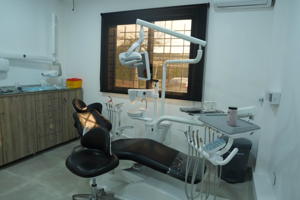 The Bseba dental clinic equipped with a dental chair, monitor and X-ray unit